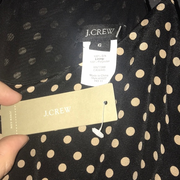 J Crew Polka Dot Silk Dress Size 6 NWT - Picture 2 of 4